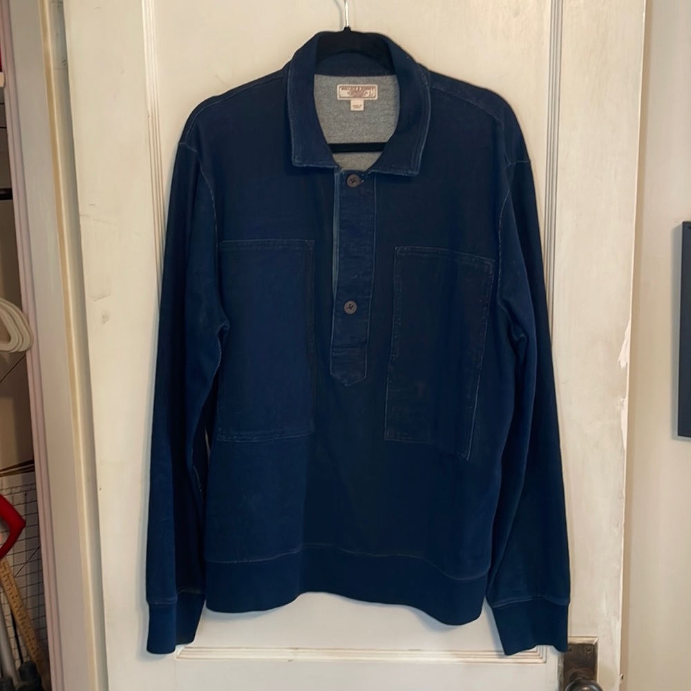 Rare J. Crew/Wallace & Barnes Retro Mechanic-Style Popover Shirt — Size Large